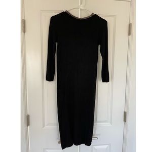 Zara knit dress with gold collar